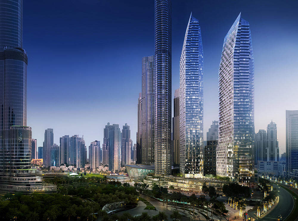 EMAAR Downtown Development Mixed-Use Towers, Dubai, UAE